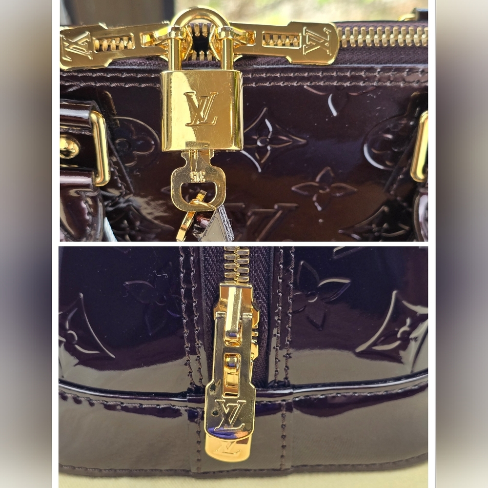 Louis Vuitton Alma PM Amarante Monogram Vernis Patent Leather Bag - Picture 10 of 15